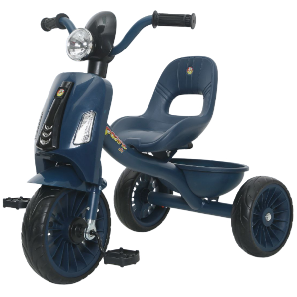 دراجة ثلاثية العجلات من TinyTrikes بضوء وموسيقى - أزرق داكن