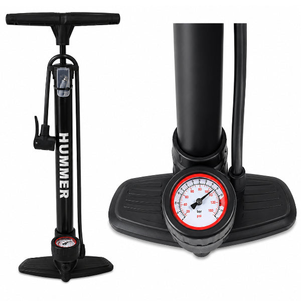 Hummer Bicycle Air Pump With Gauge