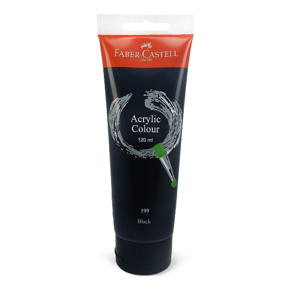 Faber-Castell Acrylic Colour Paint – Black 120 Ml