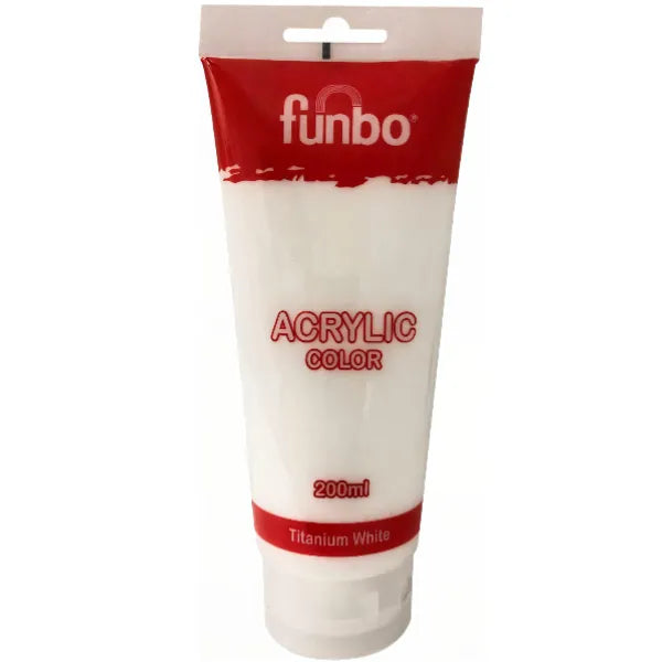 Funbo Acrylic Color 200ml Titanium White (AYHO20)