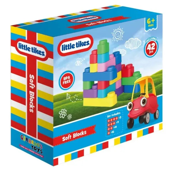 Little Tikes - مجموعة المكعبات الناعمة - 42 قطعة