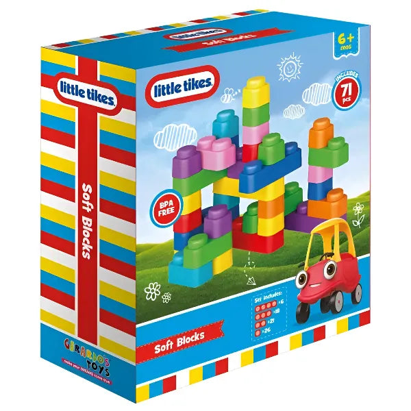 Little Tikes - مجموعة المكعبات الناعمة - 71 قطعة