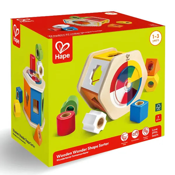 Hape Wooden Wonder Shape Sorter – Educational Toy for Kids