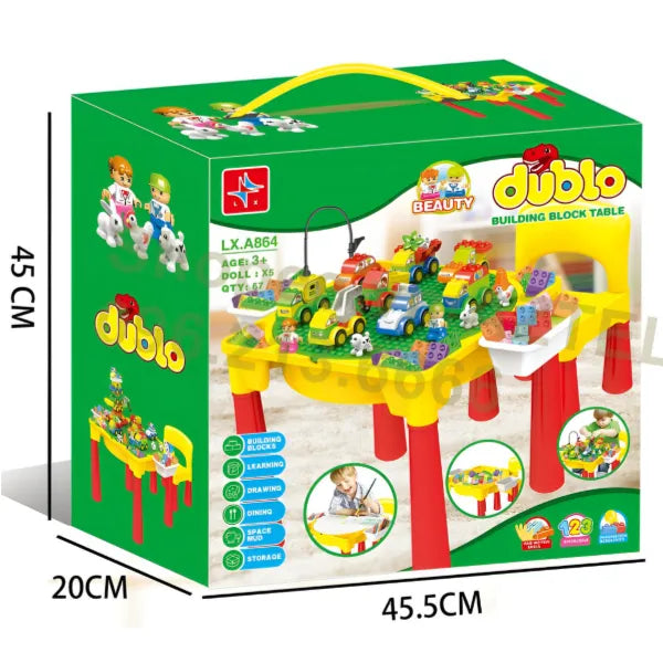 Multifunctional Learning Building Block Table And Chair For Kids