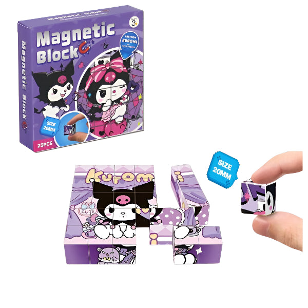 Kuromi 25-Piece Magnetic Block Set