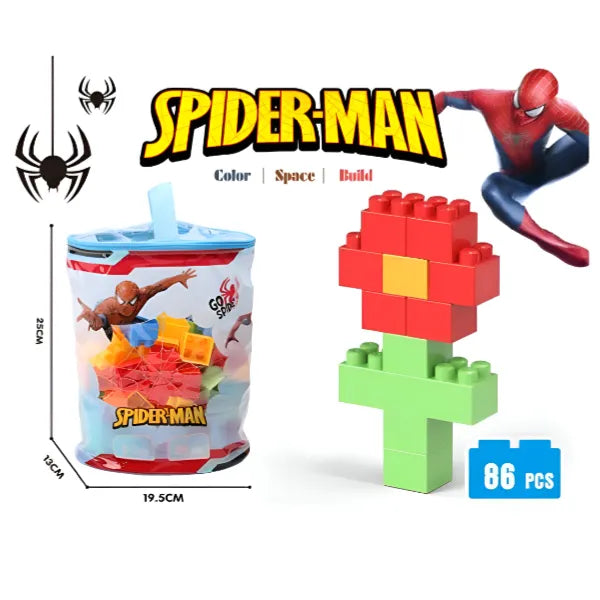 Spiderman Building Blocks For Kids-86 Pieces