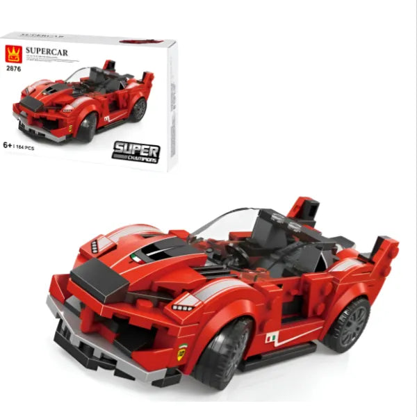 Super Champion Bricks Car - Red Color