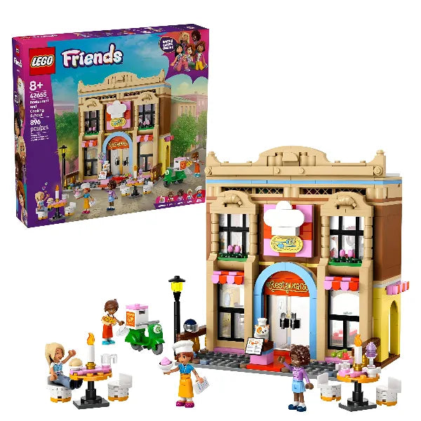 LEGO Friends Restaurant & Cooking School Building Set - 896 Pcs