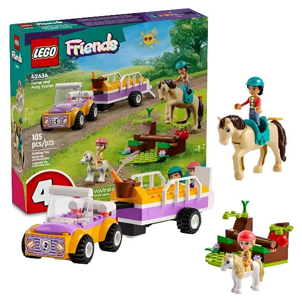 LEGO Friends Horse & Pony Trailer Adventure Playset 42634 - 105 PCS