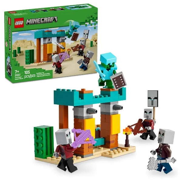 LEGO Minecraft The Illager Desert Patrol Toy Set 21267 - 105 PCS