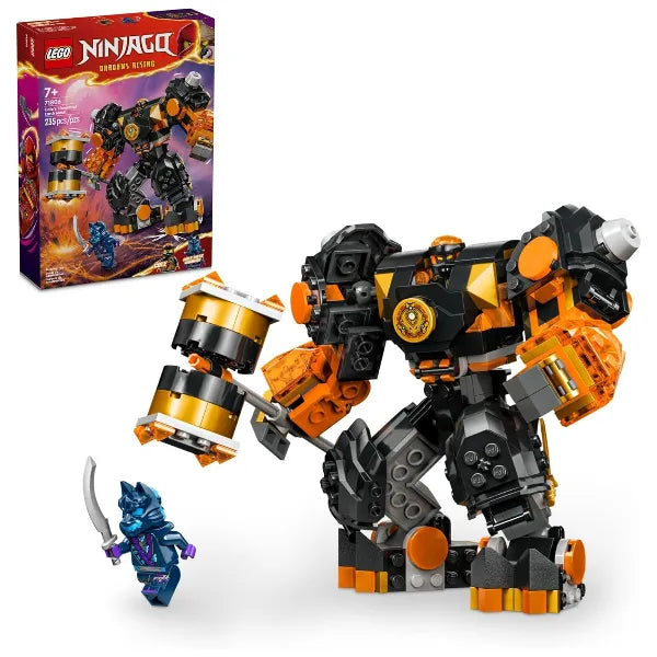 LEGO Cole’s Elemental Earth Mech Customizable Mini Ninja Action Toy with Cole & Wolf Warrior Minifigures – Building Set 71806 - 235 PCS