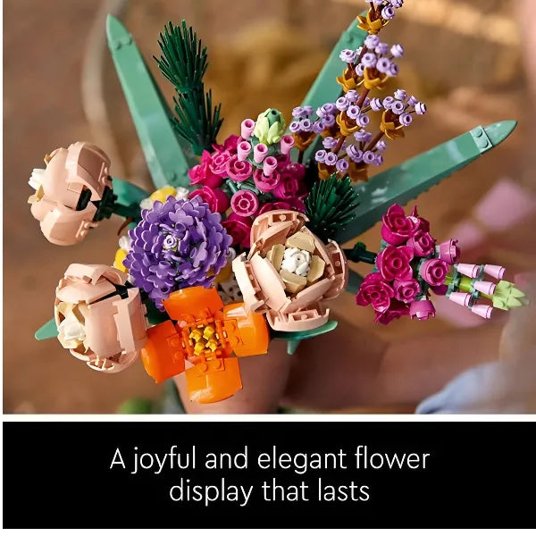 LEGO Icons Flower Bouquet Building Set - Artificial Flowers for Decoration for Home and Display alternate