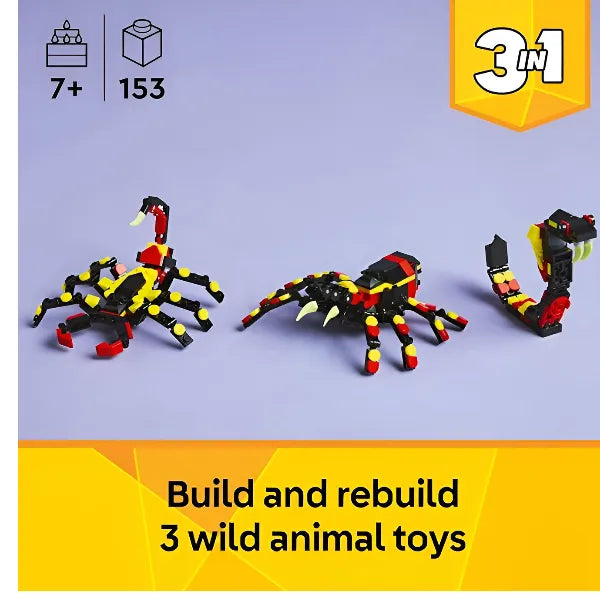 LEGO Creator 3 in 1 Wild Animals Surprising Spider Toy 31159 alternate