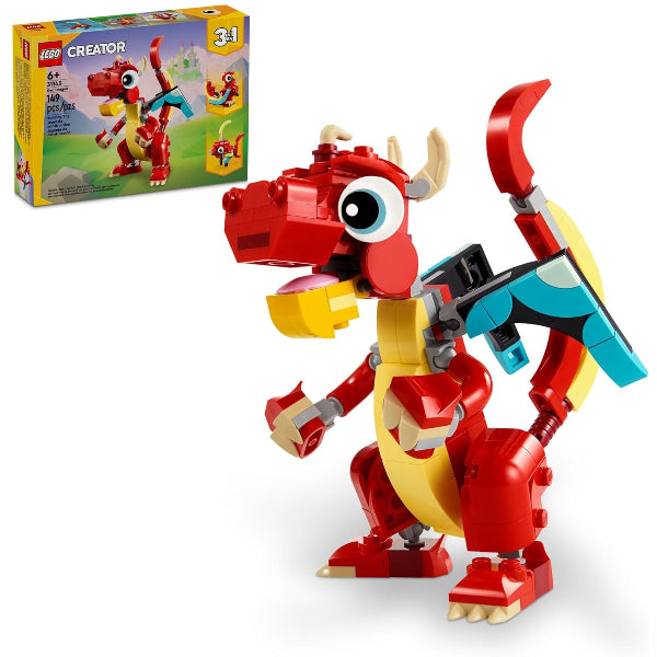 Lego Creator 3 in 1 Red Dragon 31145 with 149pcs