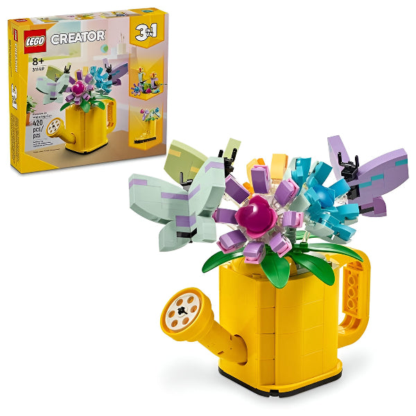 Lego Creator 3 in 1 Flowers in Watering Can Building Toy Set