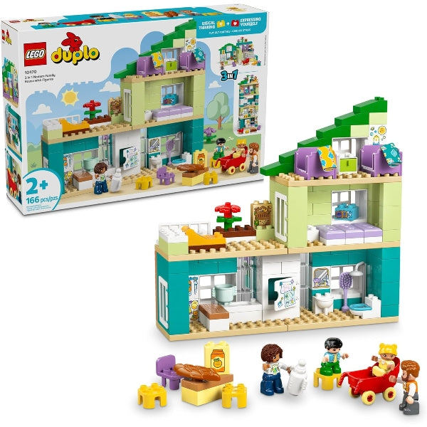 Lego Duplo Town Modern Family House With Figures – 166 Pcs