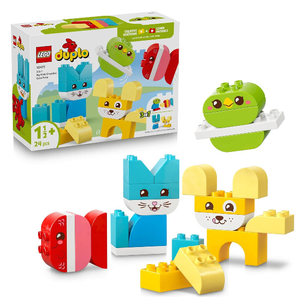 Lego Duplo My First 3-in-1 Creative Cute Pets – 24-Piece Building Toy (10477)