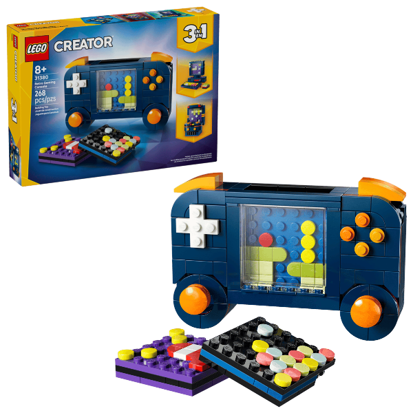 LEGO® Creator 3-in-1 Retro Gaming Console Set 31380 – Buildable Handheld, Mini Computer & Arcade Game Toy for Kids 8+