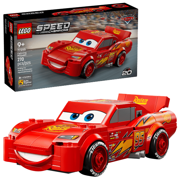 LEGO® Speed Champions Lightning McQueen Set 77255 – Buildable Disney Pixar Cars Racing Car for Kids 9+