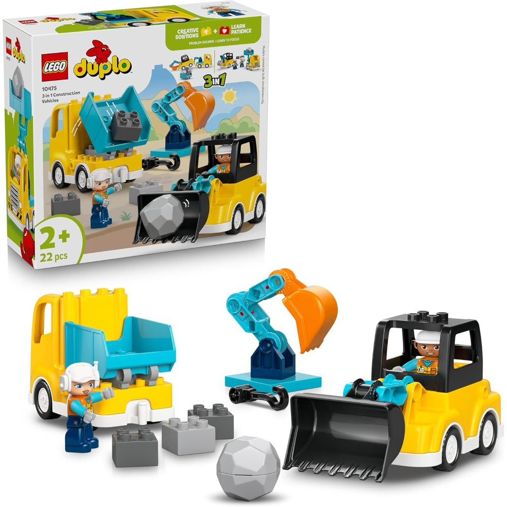 Lego Duplo 3-In-1 Construction Vehicles Building Set (10475)