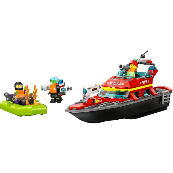 Lego City Fire Rescue Boat 60373 Building Set For Kids alternate