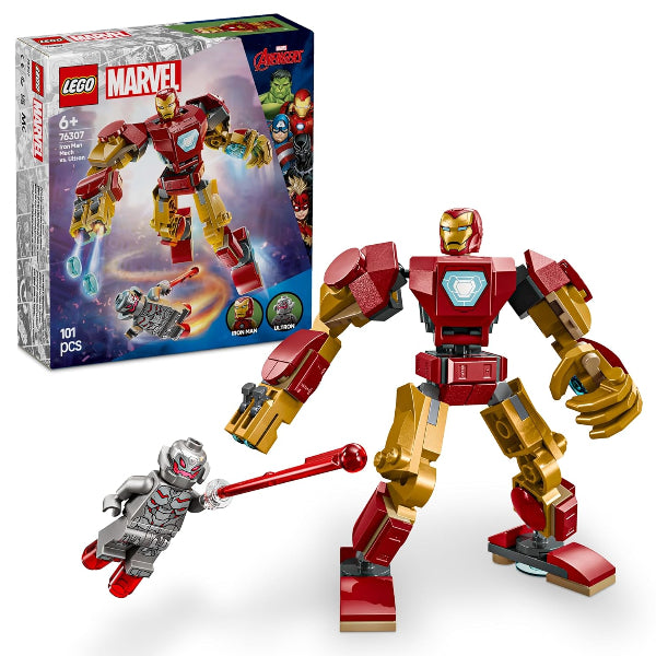 Lego Marvel Iron Man Mech Vs Ultron – Action Super Hero Build Set (76307)