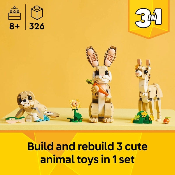 Lego Creator Cute Bunny 3-In-1 Building Set – 326 Pcs alternate