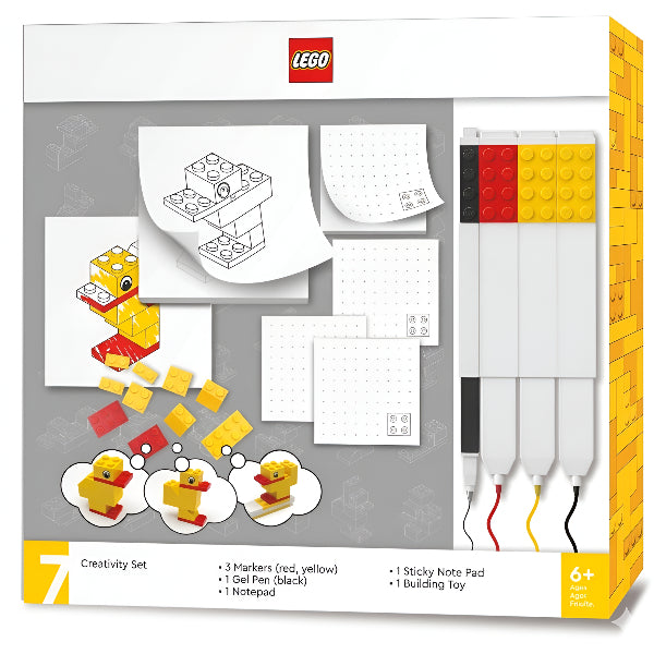 Lego Stationery Creativity Set With Duck Building Toy – Creative Writing & Coloring Kit For Kids 6+