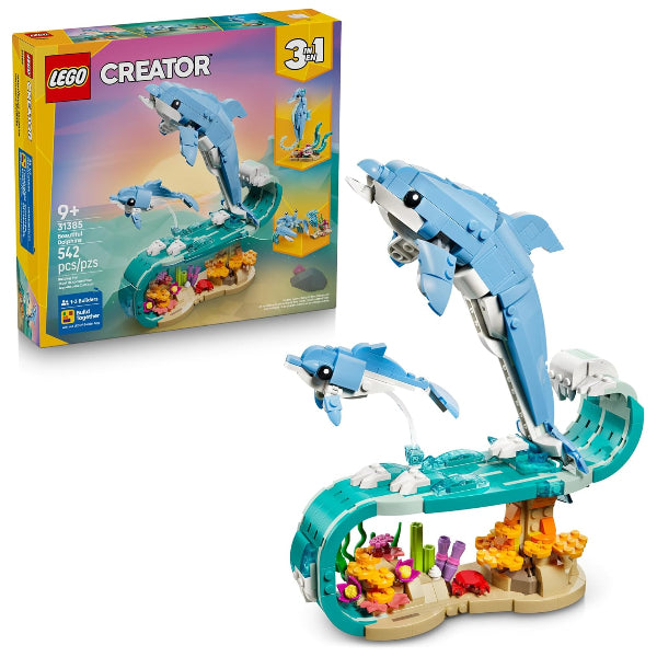 Lego Creator 3 In 1 Sea Animals Beautiful Dolphins Building Toy 31385