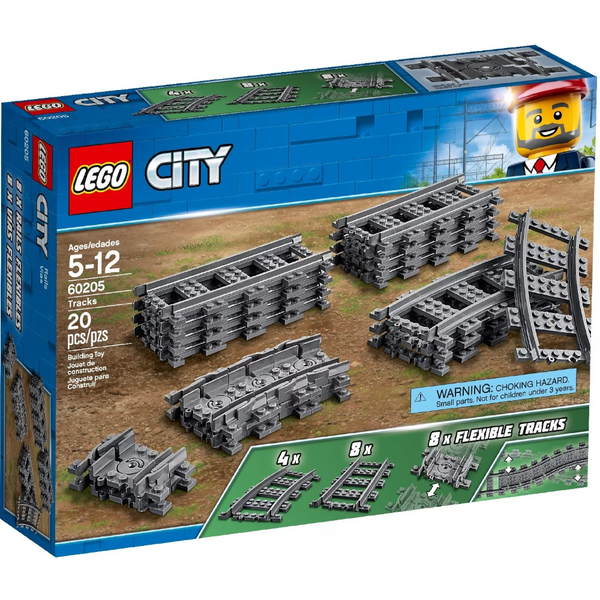 Lego City Train Tracks Expansion Set 20 Pieces Railway Track Pack 60205