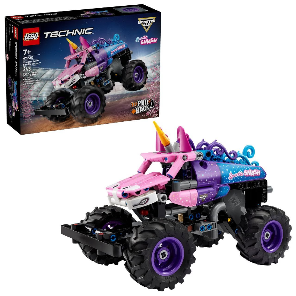 Lego Technic Monster Jam Sparkle Smash Pull-Back Truck Toy 42220 Age 7+
