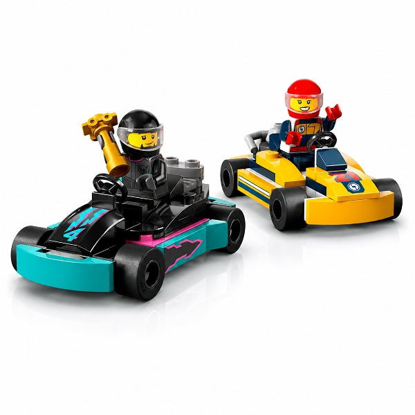 Lego City Go-Karts And Race Drivers 60400 – 99-Piece Building Blocks Set For Kids Age 5+ alternate