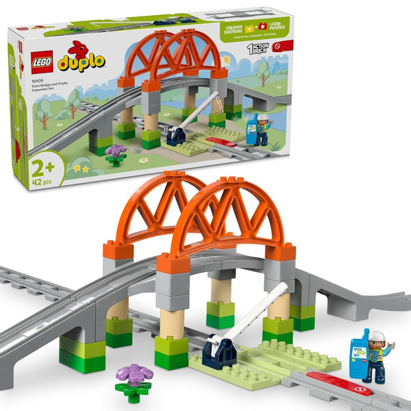 Lego Duplo Town Train Bridge & Tracks Expansion Building Set – 10426