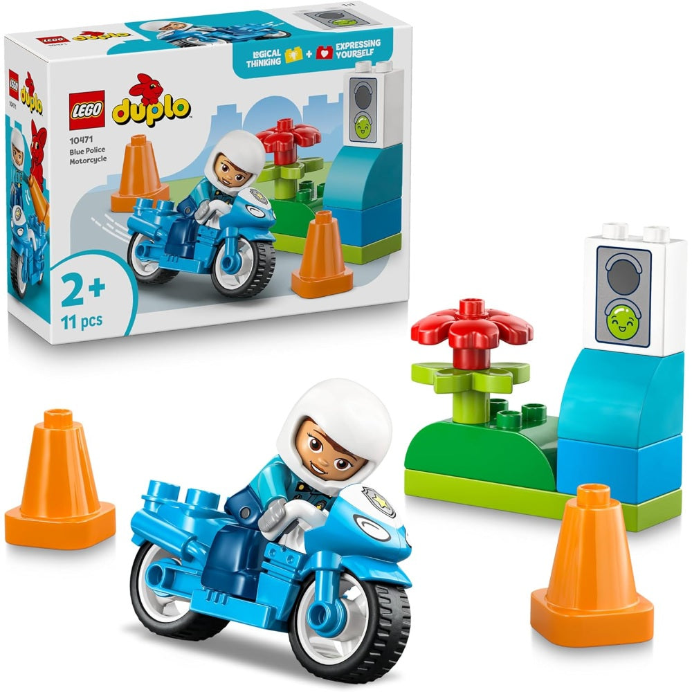Lego Duplo Blue Police Motorcycle Building Set – 10471