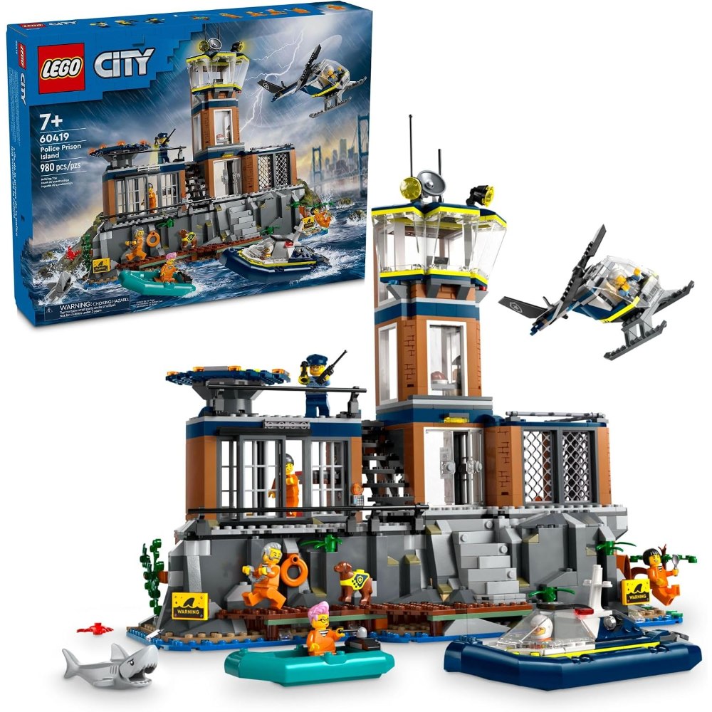 Lego City Police Prison Island Adventure Set 60419 – 980 Pieces