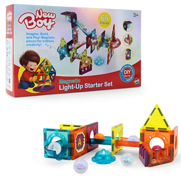 New Boy Magnetic Light-Up Starter Set – 65 Pieces