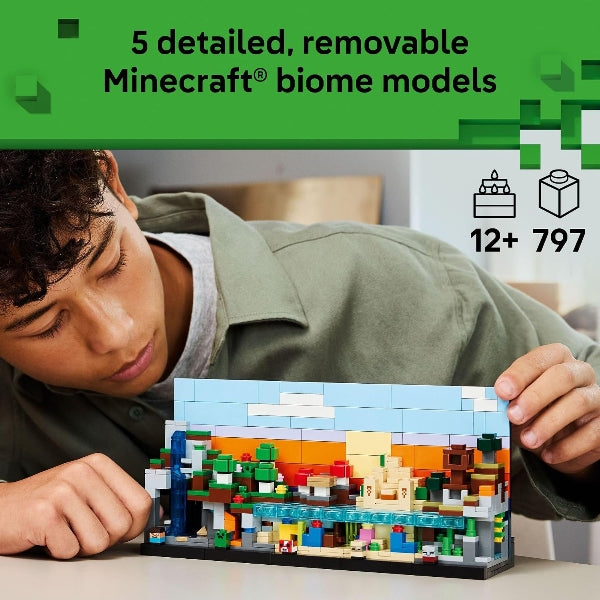 LEGO Minecraft Mini Biomes Display Building Set, 797 Pieces alternate