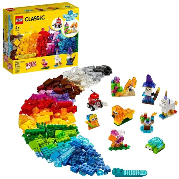 LEGO Classic Creative Transparent Bricks 11013 Building Toy Set 500pieces