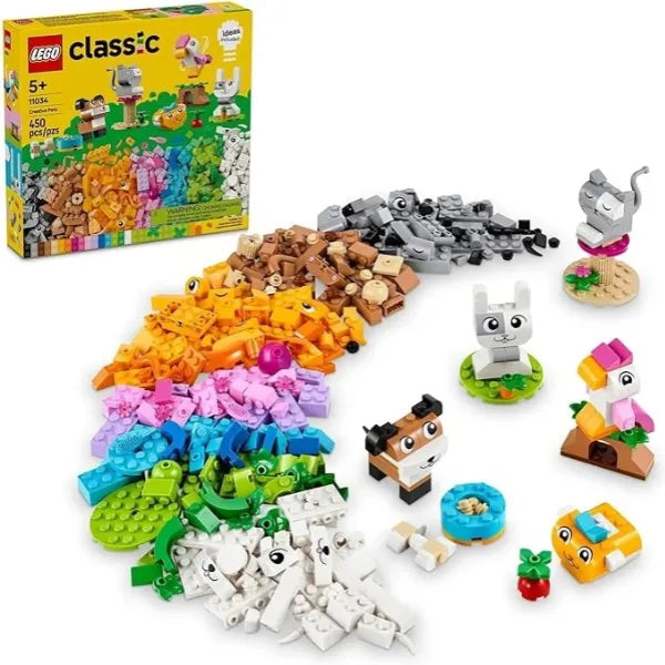 LEGO Classic Creative Pets Buildable Animal Toy 11034 with 450pcs