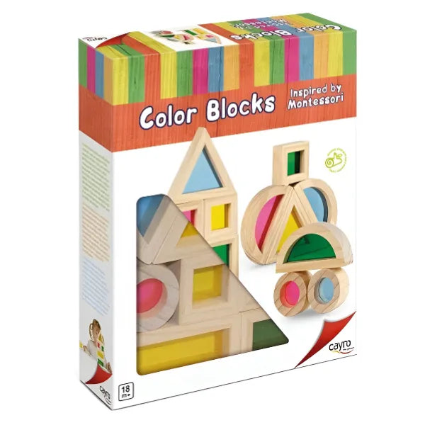 Cayro Wooden Color Blocks Montessori -Activity Learning Game