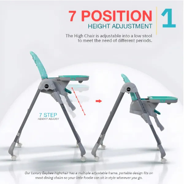 Baybee 2 in 1 Convertible Baby High Chair for Kids- Green