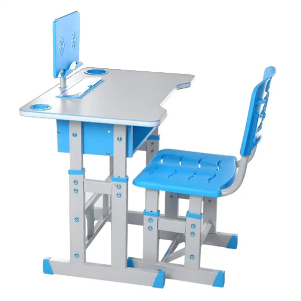Multifunctional Hight Adjustable Study Desk With Chair - Blue Color alternate