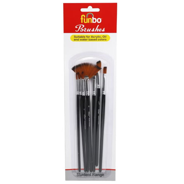 Funbo 7 Pcs Multi-Purpose Artist Brush Set