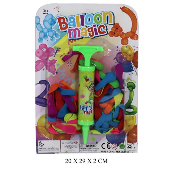 New Design Decorative Magic Balloons With Hand Pumps Set