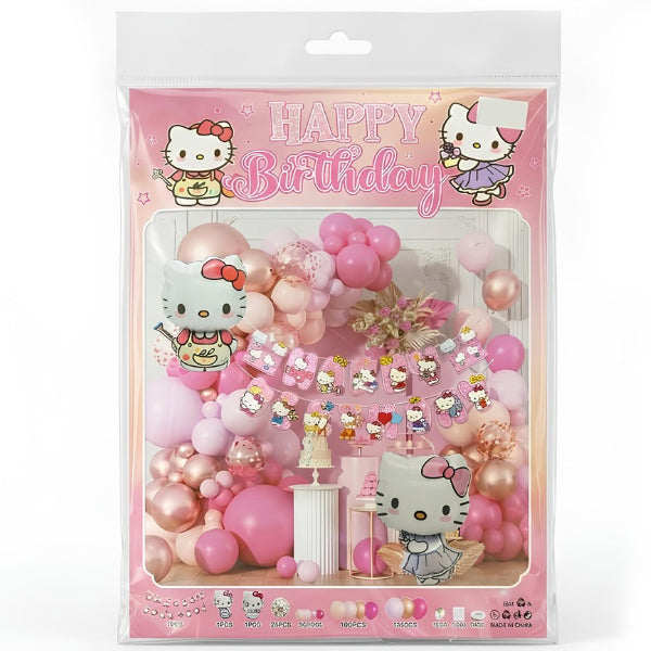 Hello Kitty Theme Birthday Party Balloon Decoration Kit