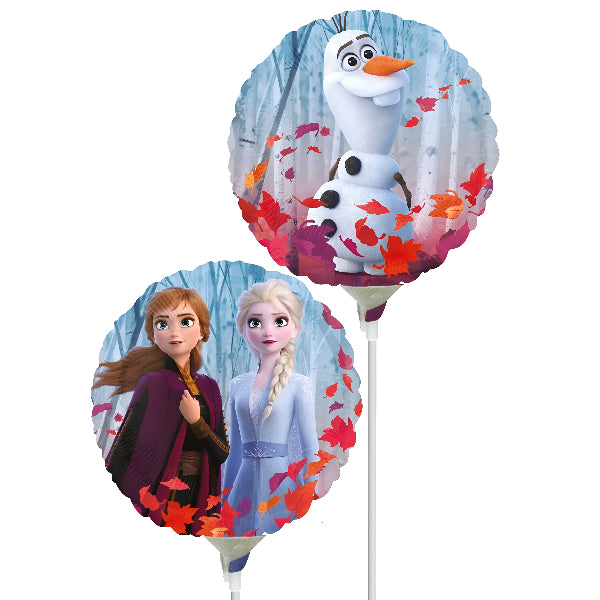 Disney Frozen Olaf Inflated Mini Foil Balloon With Stick (Single Piece)