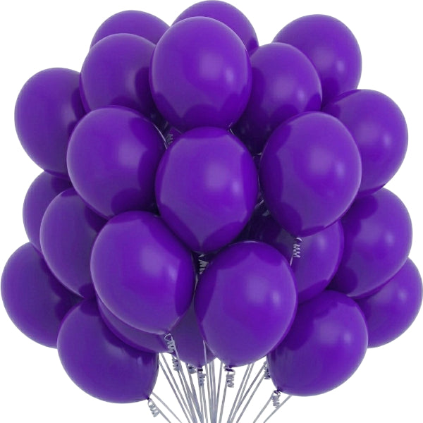 Party Latex Balloons – Pack Of 25, Purple, 12 Inch, Non-Inflated