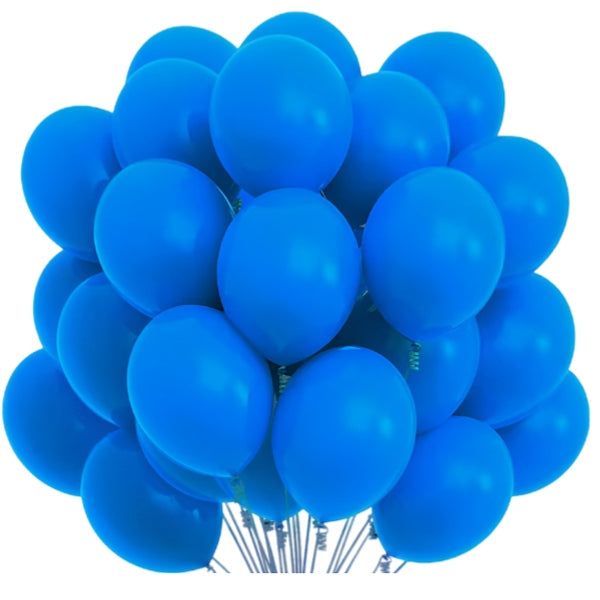 Party Decoration Latex Balloons-pack Of 100 Pieces- Blue Color