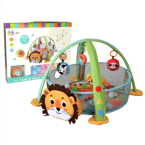 3 in 1 Light Up Musical Play Baby Gym N Ball Pit