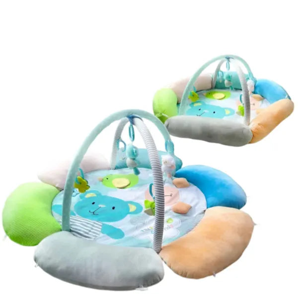 Moon - Flower Cushion Playmat - Bear & Sheep